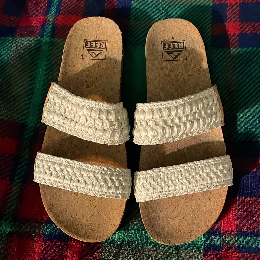 Reef cream braid sandals 8